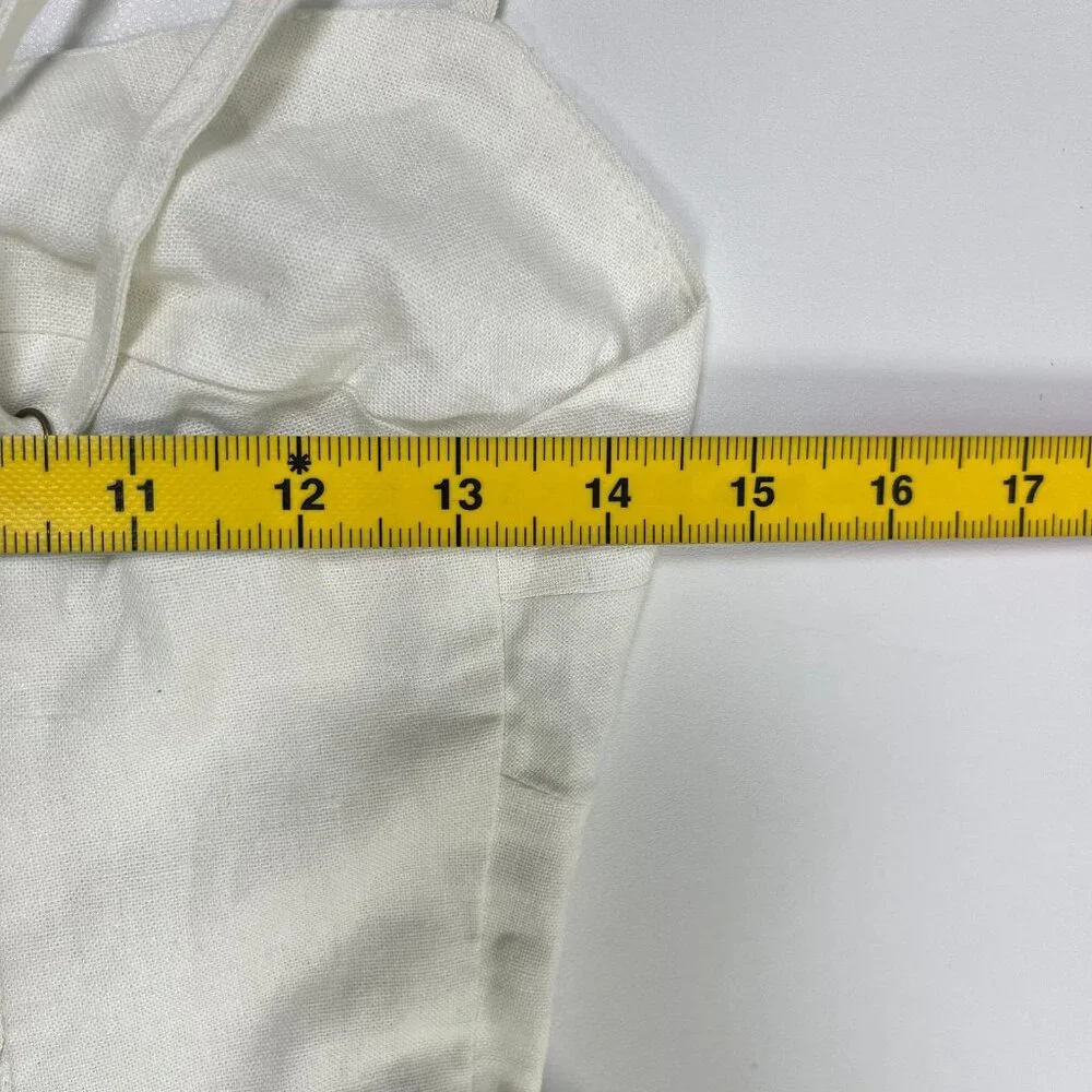 NWOT Farm Rio Linen Blend White Sleeveless Maxi Dress Size S - Picture 13 of 15